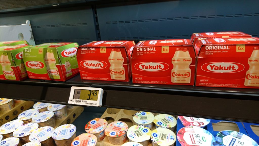 ドイツでヤクルトが売っているスーパーマーケット
